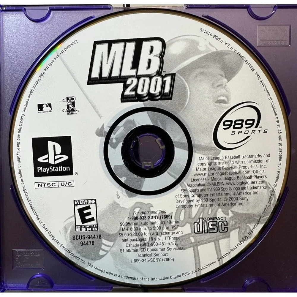 PS1 MLB Games Lot - MLB 2000 CIB, MLB 2001 (Disc Only), MLB 2002 CIB